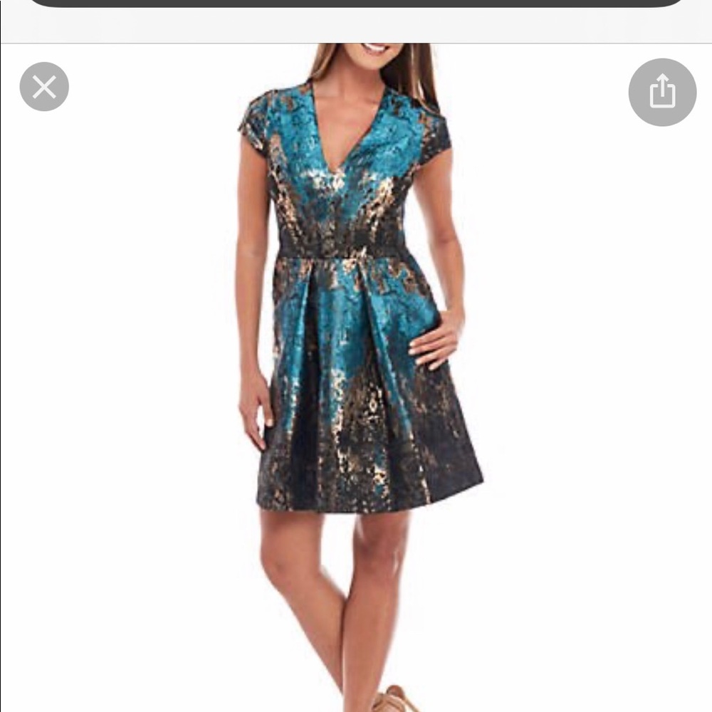 Vince Camuto Jacquard Fit & Flare Dress